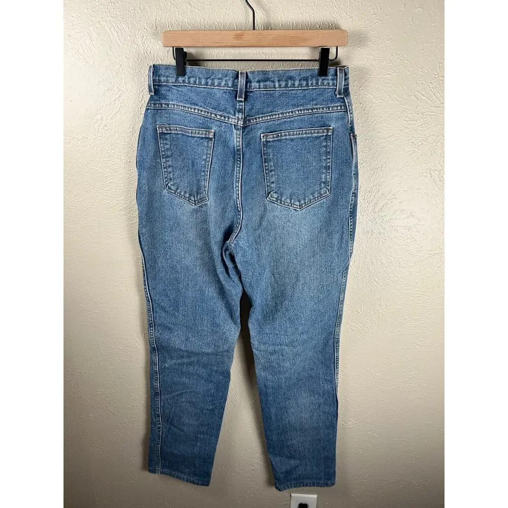 Lands End Jeans Women's Size 12 Straight Leg Denim Y2K Light Wash Spring Pants - Picture 7 of 10